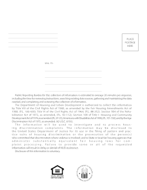 Housing Discrimination Complaint Form