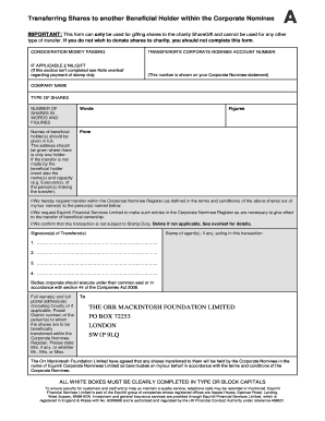 UK Charity Share Donation Form