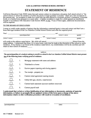 California Student Enrollment Forms