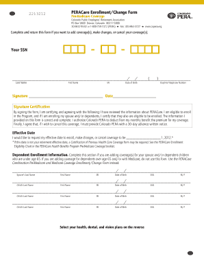 PERACare Enrollment/Change Form