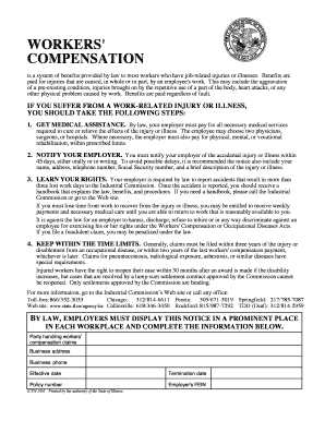 Illinois Workers' Compensation Notice and Employer's First Report of Injury