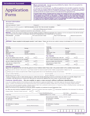 UK Investment Account Application