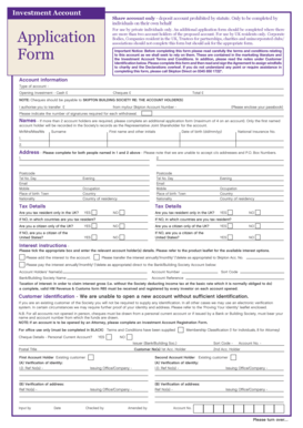 UK Investment Account Application Form