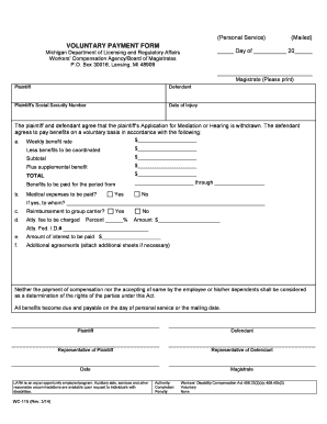 Michigan Voluntary Payment Form