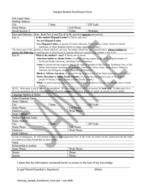 Student Enrollment Form
