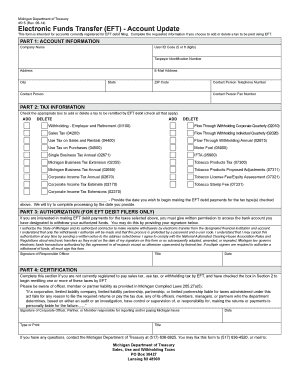 Michigan EFT Account Update Form