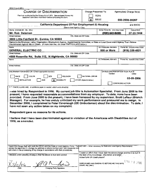 EEOC Charge of Discrimination Form