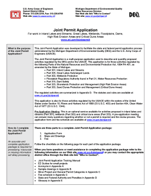 Michigan Dock Permit Application