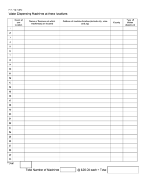 Michigan Water Dispensing Machine Registration