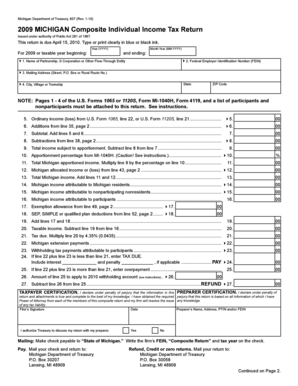 Michigan Composite Individual Income Tax Return