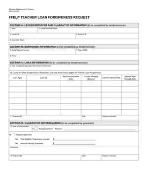 FFELP Teacher Loan Forgiveness Request