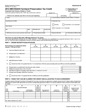 Michigan Farmland Preservation Tax Credit Form 4594