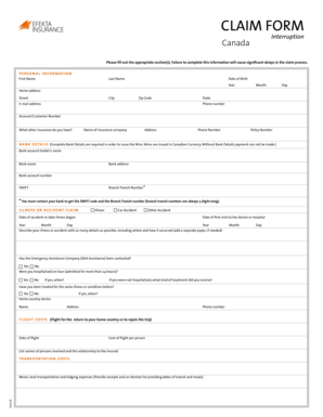 Insurance Claim Form