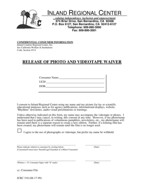 Release of Photo and Videotape Waiver