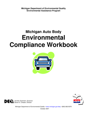 Michigan Auto Body Environmental Compliance Workbook
