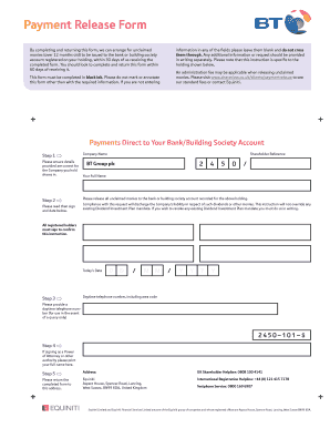 Payment Release Form