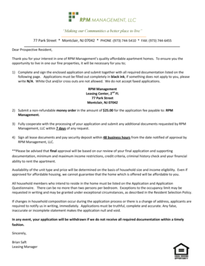 RPM Management Affordable Housing Application