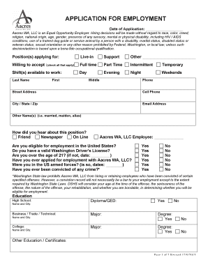 APPLICATION FOR EMPLOYMENT - Aacres