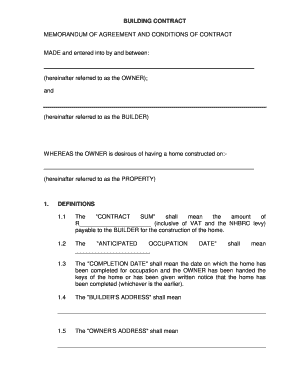 Building Contract Agreement