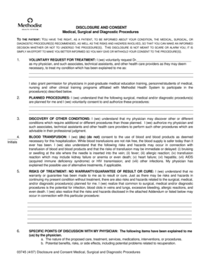 Medical Procedure Disclosure and Consent Form