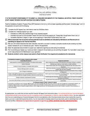 Financial Aid Appeal Form