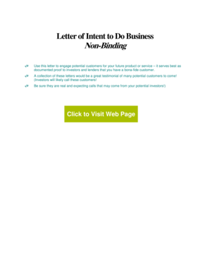 Letter of Intent - Do Business - JIAN Business plan software ...