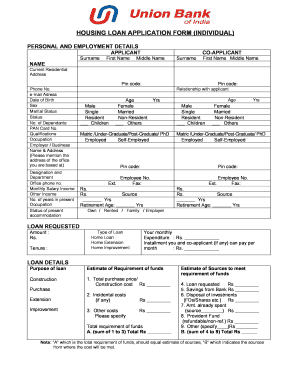 Housing Loan Application Form