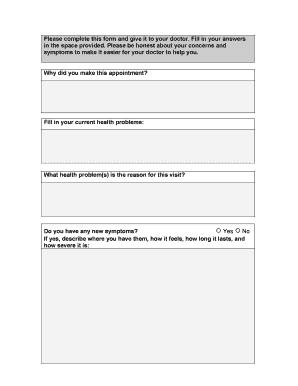 Patient Health Appointment Form