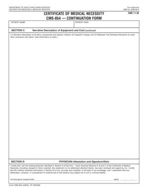 Certificate of Medical Necessity DME 11.02