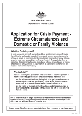 Crisis Payment Application - Extreme Circumstances and Domestic or Family Violence