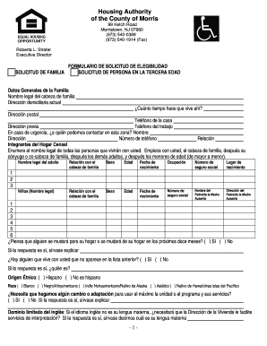 Formulario de Solicitud de Elegibilidad
