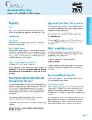 SEIU Local 503 Term Life and Disability Enrollment Form