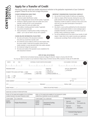 Apply for a Transfer of Credit