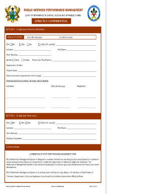 Public Services Performance Management Form