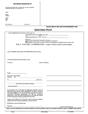 California Quitclaim Deed