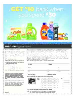 Tide Rebate Mail-In Form