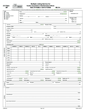 Multi-Family Data Form