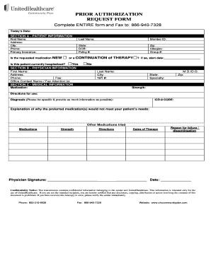 Prior Authorization Request Form