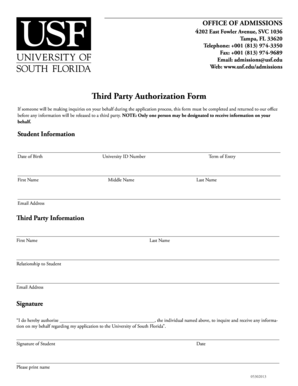 Third Party Authorization Form