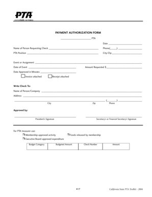 Payment Authorization Form