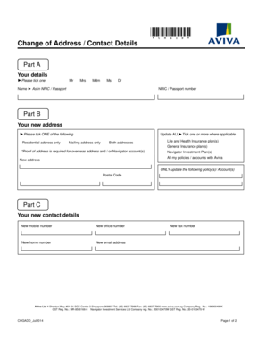 aviva assignment form