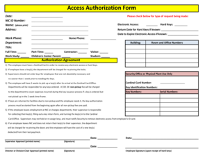 Access Authorization Form