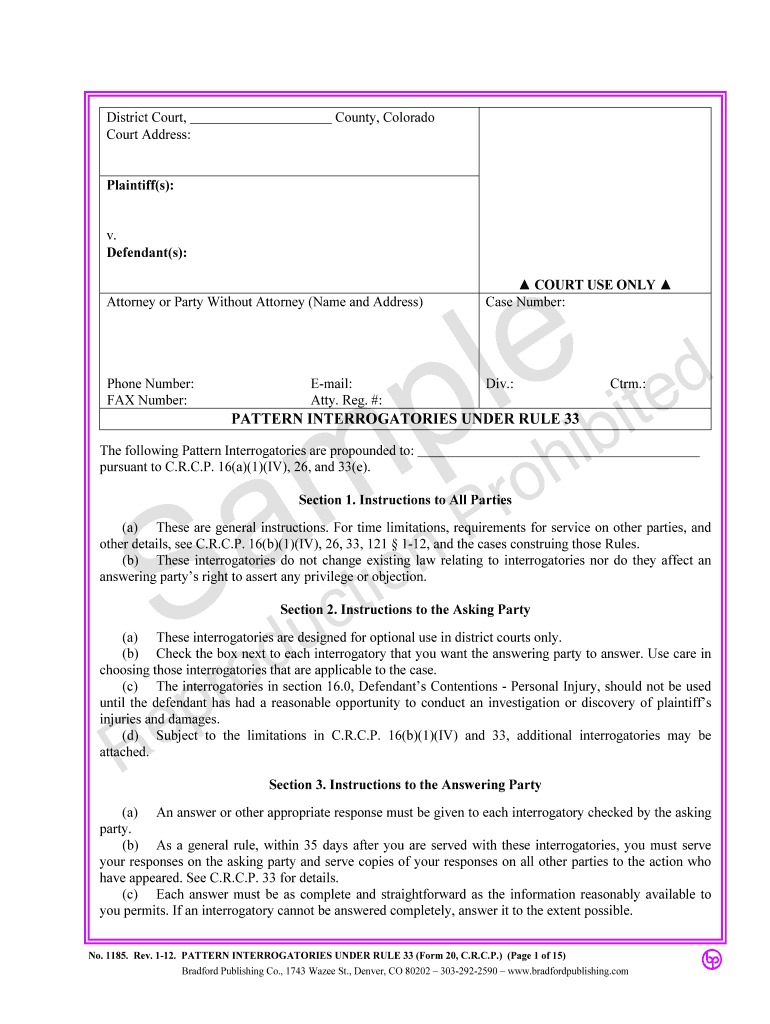 form 20 crcp Preview on Page 1