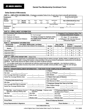 Dental Flex Membership Enrollment Form