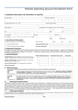 Flexible Spending Account Enrollment Form