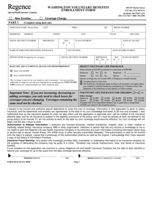 Washington Voluntary Benefits Enrollment Form