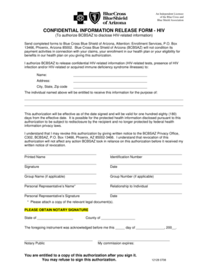 Confidential HIV Information Release Form