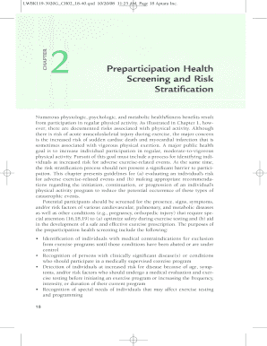Preparticipation Health Screening Form