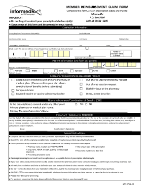 Member Reimbursement Claim Form