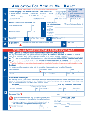 Vote by Mail Ballot Application